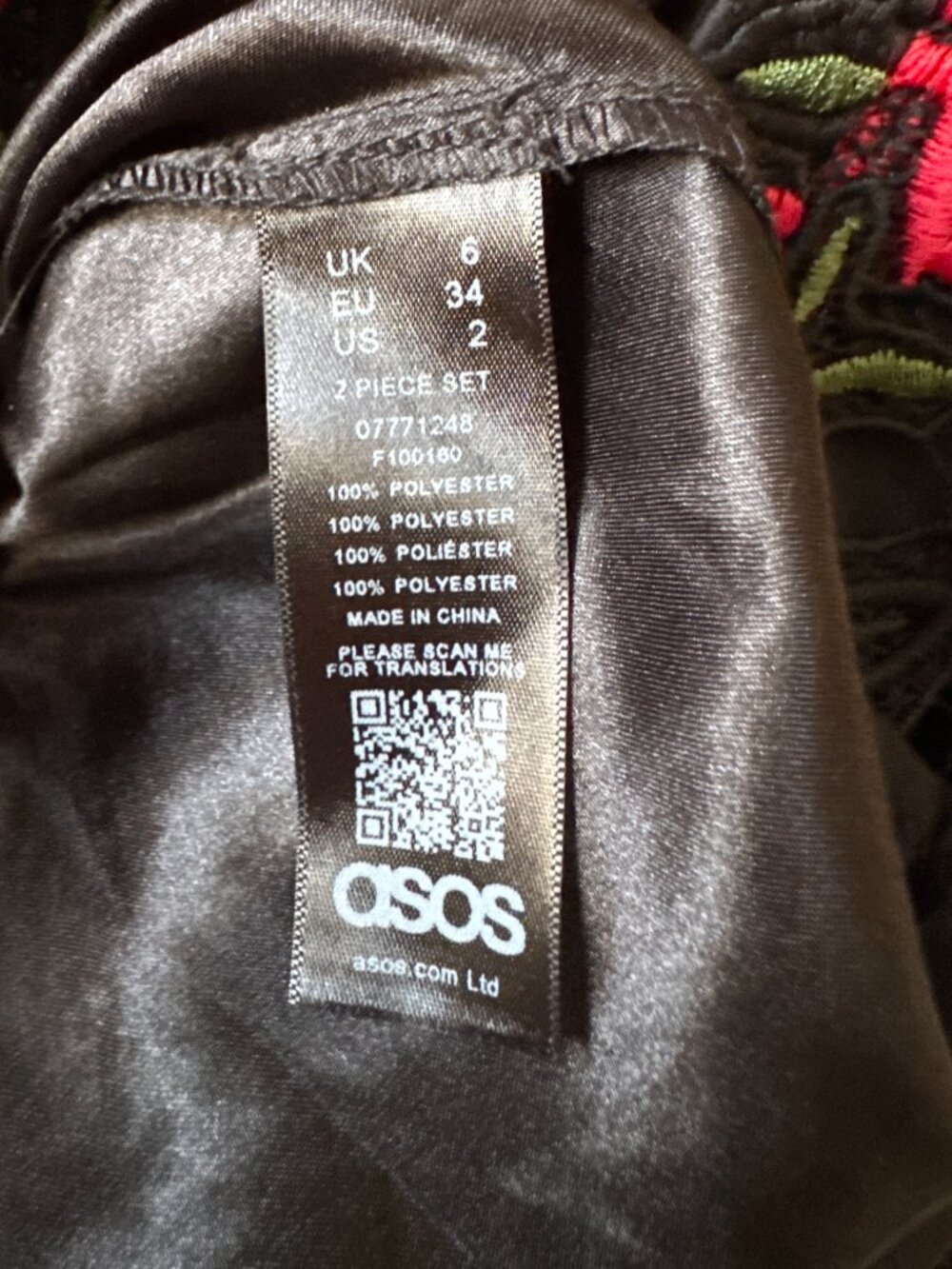 ASOS DESIGN Contrast Lace Mini Dress with Pep Hem - Picture 4 of 6